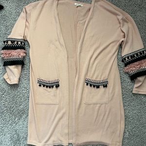 Blush Pink embellished cardigan